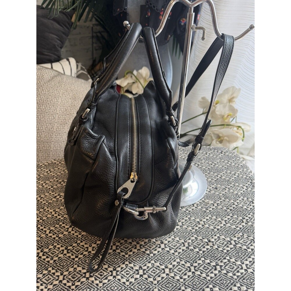 Rare Marc by Marc Jacobs $498 Black Classic Leather Satchel Purse - Picture 3 of 16